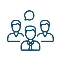Icono de reunión de negocios